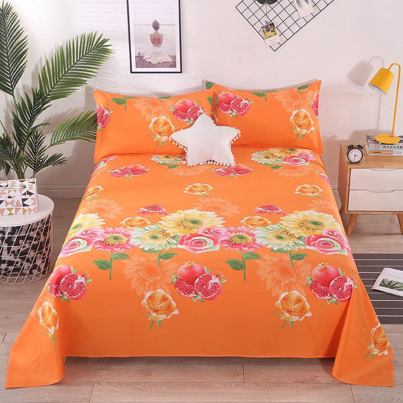 Cotton Bed Linen and Pillowcase Pastoral Style Double Bed Three-piece Bedding Student Dormitory Home Bed Set
