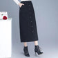 M-4XL Women's Winter Warm Long Cotton Skirt Female Autumn Thickened Down Cotton Skirt Large Size Winter A-line Skirt
