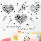 Flower bird dish heart wall stickers bedroom living room window study TV sofa background decoration
