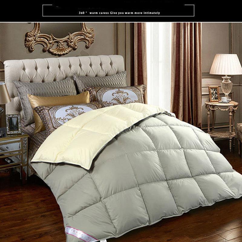 High-grade White Goose Down Duvets Quilt Thickening Winter Comforters Cotton Cover King Queen Twin Size