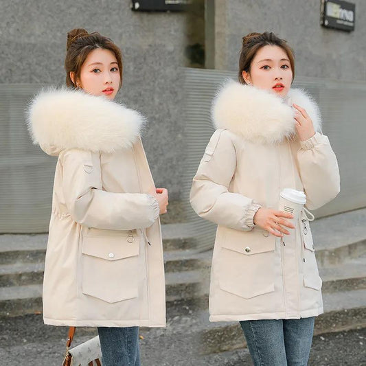 Winter Down Padded Jacket Women's Mid-length Padded Jacket Women's Overcoming Loose Padded Padded Jacket