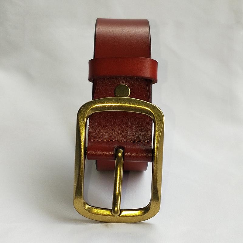 Belt 1pcs 120*3.8cm 100% Genuine Leather Belts for Men Strap Pin Buckle Jeans