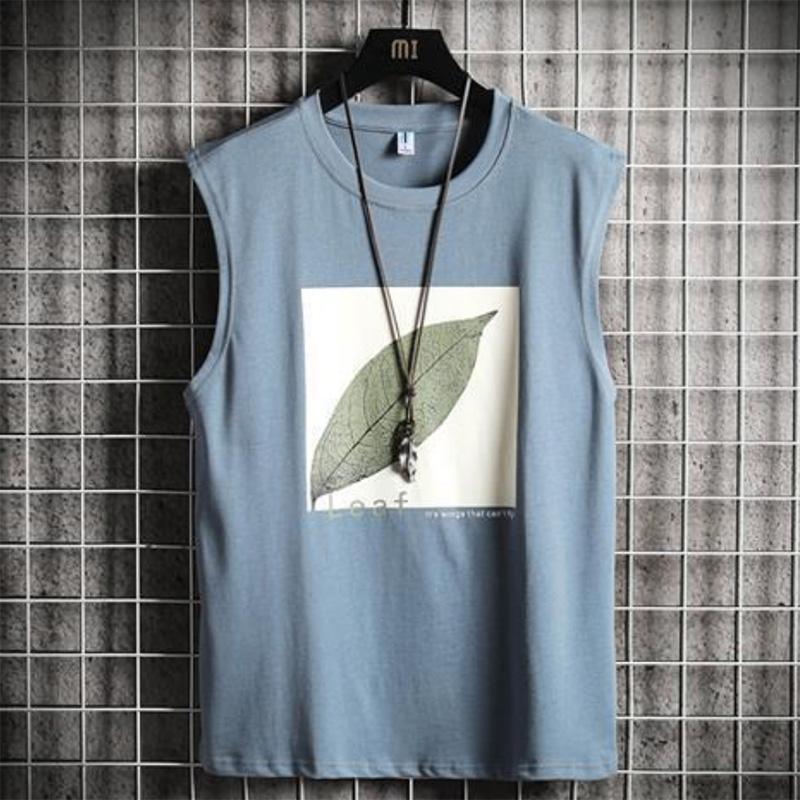 Basketball Vest Men's Ice Silk Summer Cotton Vest Vest Thin Section Loose Fitness Sports Sleeveless Printing Vest