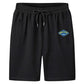 Men's Summer Cool Breathable Black Printed Five-point Pants Sports Leisure Loose Thin Section Large Size Comfortable Sweat-absorbing Beach Pants