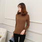 Plus Velvet Thick Warm Sweater Women Fashion Self-cultivation Half-high Neck Pullover Short Base Sweater Elegant Temperament Female Top