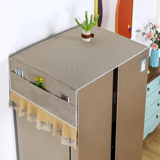 Refrigerator Cover Cloth Refrigerator Cover Single Door Double Door Refrigerator Towel Washing Machine Cover Universal Cover Towel Dustproof
