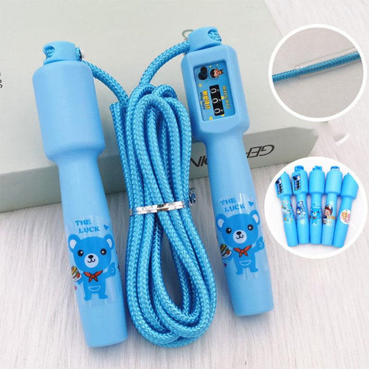 Anti-winding Design Adjustable Cartoon Skipping Rope Children Counting Skipping Rope Sports Fitness
