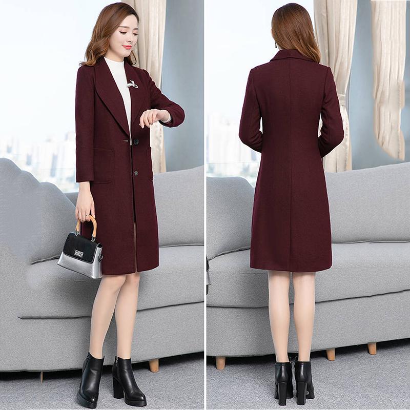 Women Overcoat Autumn Jacket Casual Women Fashion Long Woolen Coat Slim Female Winter Wool Coats