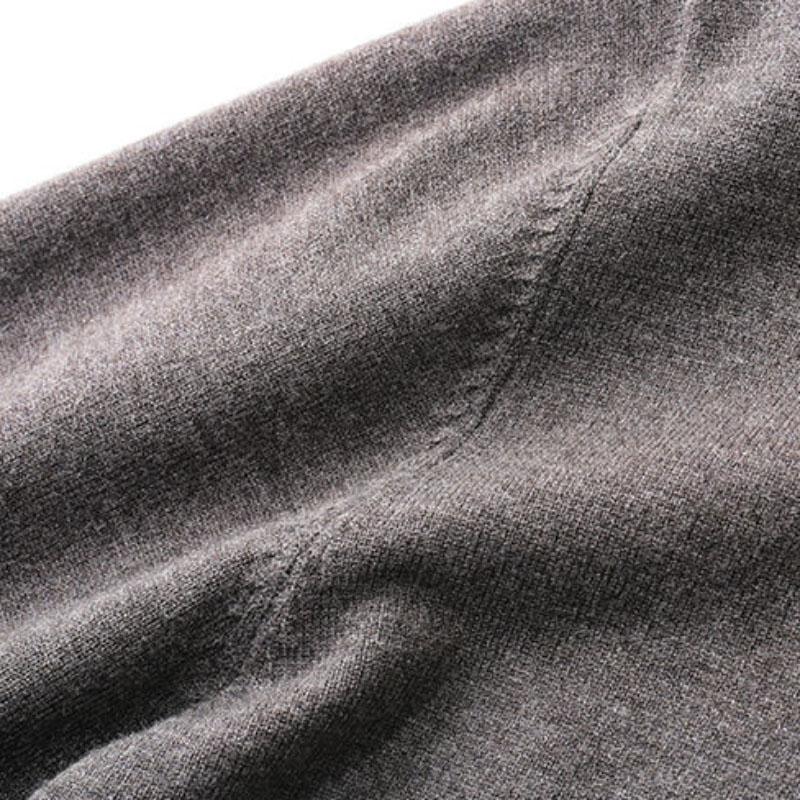 Autumn and Winter Thick Solid Color Knitted Half High Neck Micro Korean Loose Bottoming Sweater Men