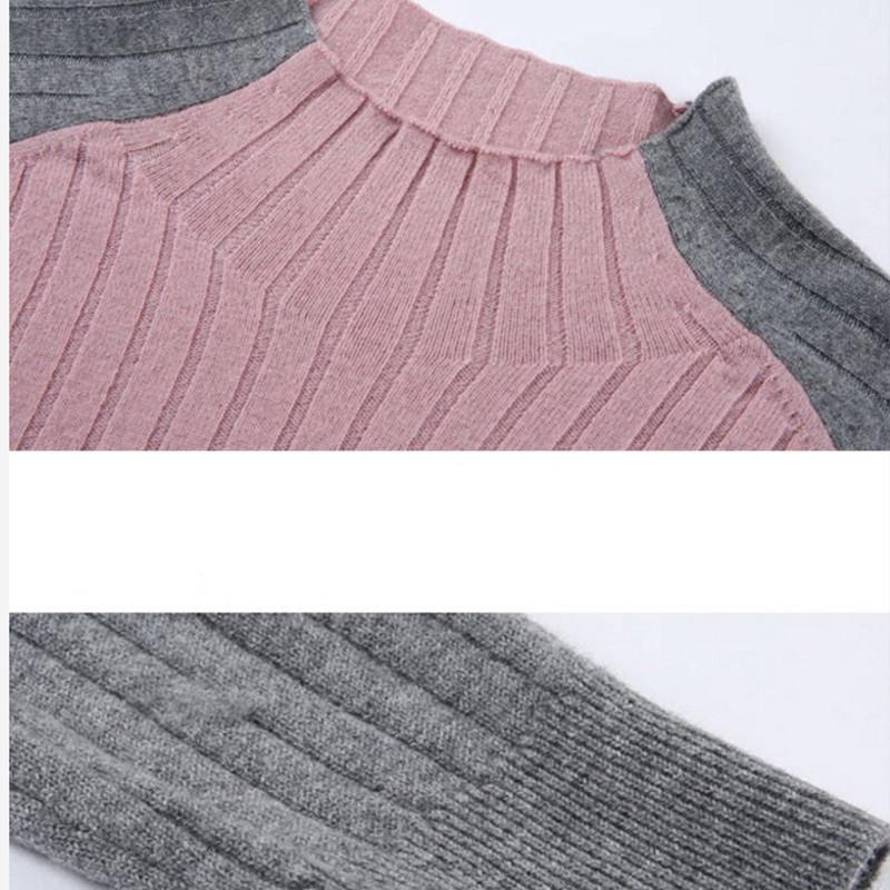 Pofulove  Korean Autumn and Winter Knitted Bottom Joker Top Cardigan Women's Sweater Pullover Loose