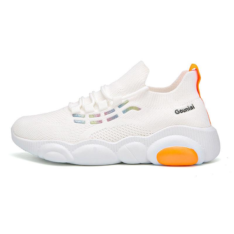 Shoes Female Korean Version of All-match White Women's Shoes Tide Soft Bottom Sports and Leisure Student Daddy Single Shoes