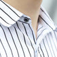 Spring and Autumn Men's Plaid Striped Long Sleeve Shirt Men's Slim Youth Business Casual White Shirt Work Shirt