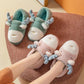 Winter Cotton Slippers Bag with Plush Home Lovers Thick-soled Indoor Warm Wool Slippers