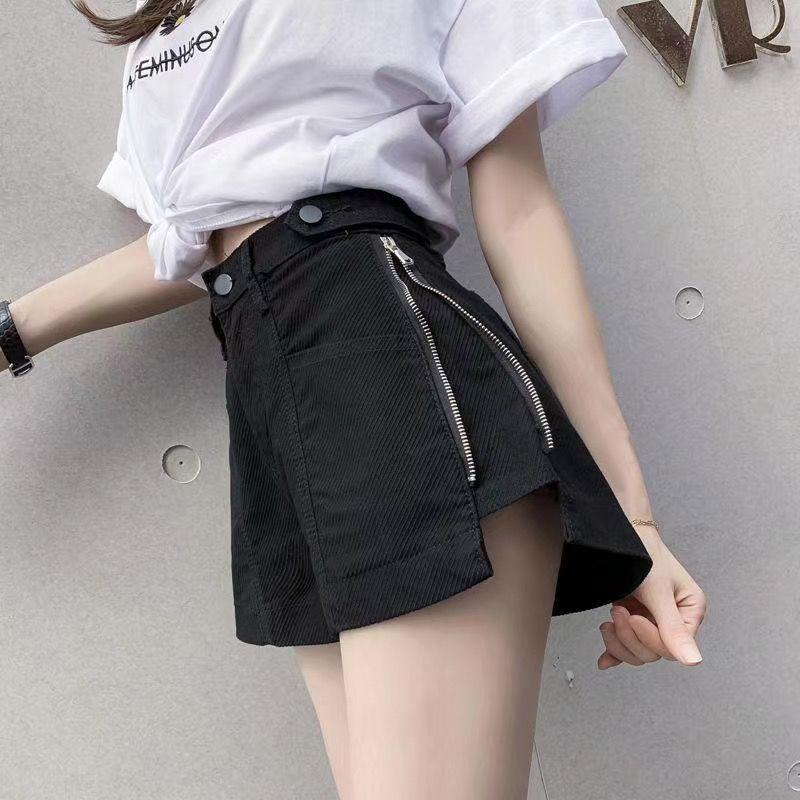 Large Size Women's Wide-leg Pants, Fat Girl Shorts, Women's Thin Summer 200 Pounds Were Thin, All-match Denim Shorts Women
