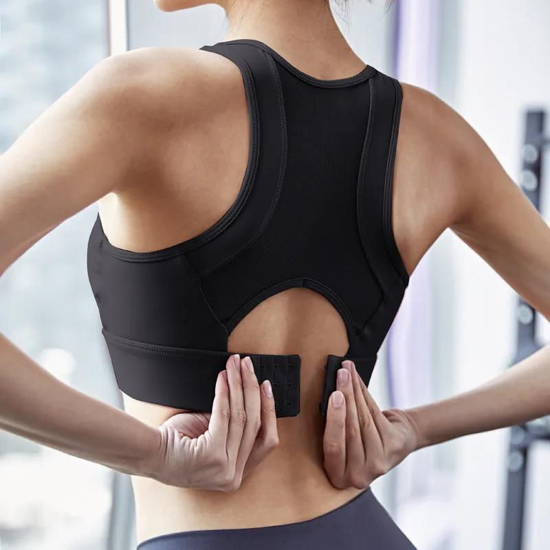 Women's Sports Bra Solid Color Sleeveless Halter Fitness Sling Anti-sliding Outer Wear Yoga Bra