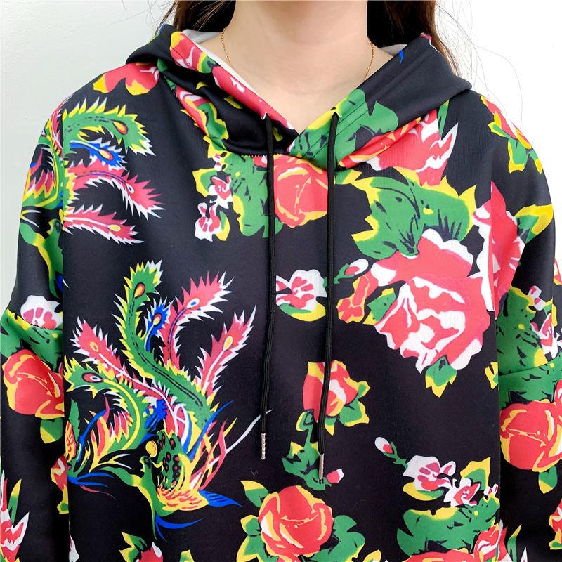 2pcs/set  Women Sweatshirt Set Loose Printed Hoodies Harem Pants Two-piece Set Laies Outfits