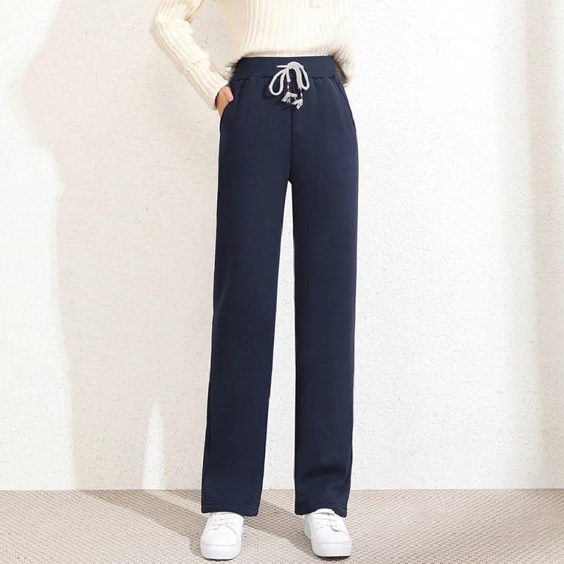 Women's Wide-leg Pants Spring and Autumn High-waisted Slim Straight-leg Trousers Loose Sports Casual Sweatpants