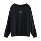 Women's Loose Fashion Sweater Spring and Autumn Hollow Beaded Jacket Off-shoulder Thin Top