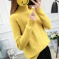 Half Turtleneck Pullover Sweater Korean Version Loose Thickened Solid Color Twist Knitted Bottoming Shirt for Women
