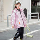 Girls Down Jacket White Duck Down Mid-length Warm and Windproof Winter Clothes Thick Hooded Disposable Jacket