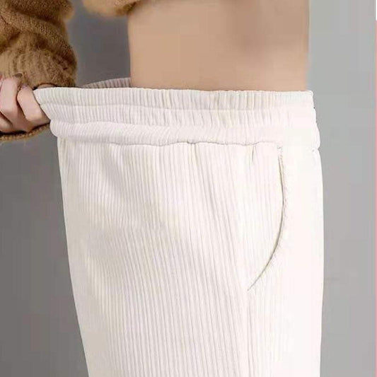 Chenille Harlan Pants Women's Autumn and Winter New High-waisted Thin Loose Foot Guard Pants All-match Casual Sports Pants