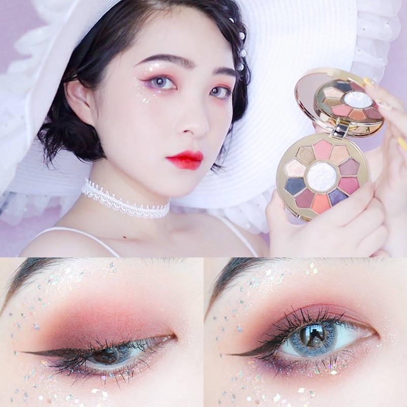 Streamer Pearl Eyeshadow Pearl Glitter Matte Glitter Pink Glitter Eyeshadow Earth Color Matte