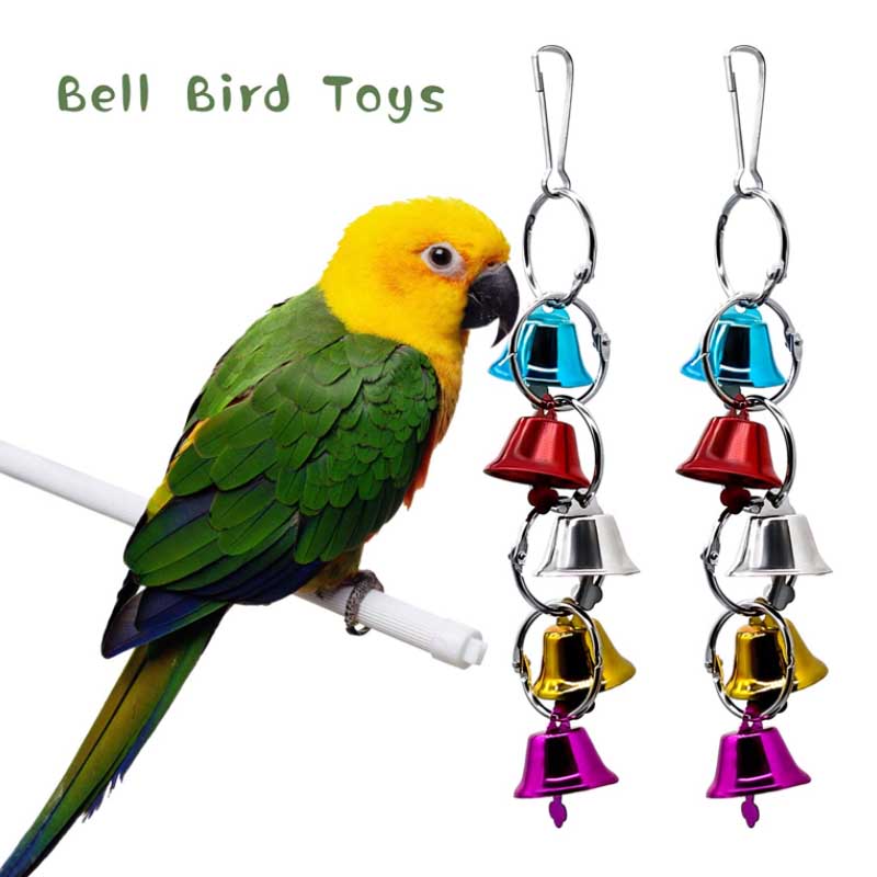 7 Packs Bird Toys Parrot Swing Toys Chewing Hanging Bell Cockatiel  Toy Set