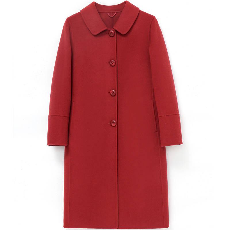 Women's Wool Coat Fashion Long Woolen Coat Female Winter Jacket Warm Long Outerwear Women Jacket