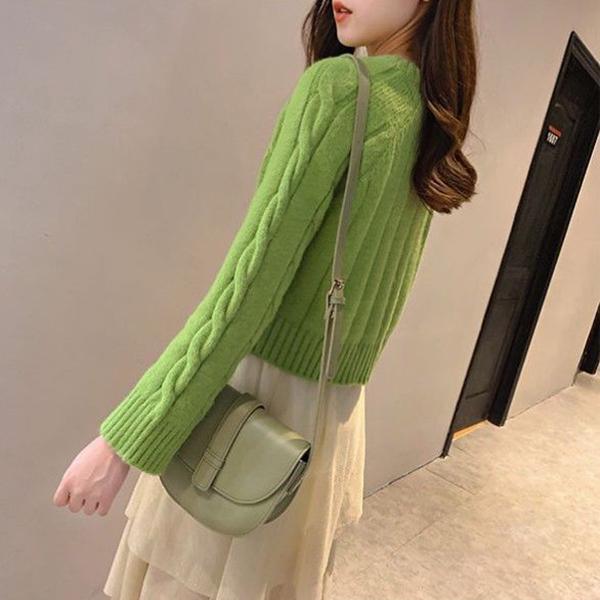 Fashion Warm Women's Sweater Autumn Winter Twist Student All-match Blouse Pullover Sweater
