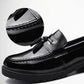 Men's Leather Shoes Casual Paint Leather Bright Leather Fashion Shoes