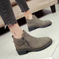 Chelsea Boots Women Elastic Ankle Pig Suede Brogue Boot Genuine Leather Quality Lady Shoes Handmade