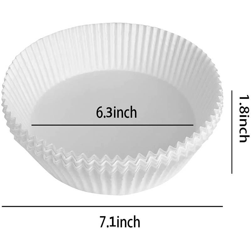 50Pcs Air Fryer Disposable Paper Liner, Baking Paper for Air Fryer Oil-proof, Water-proof, Food Grade Parchment for Baking Roasting Microwave
