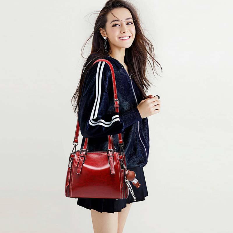 Genuine Leather Handbags Luxury Women Messenger Bags Bolsa Feminina Women's Shoulder Bag
