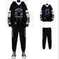 Spring Cat Print Sweater Suit Men Sports Suit Hooded Pullover Campus Student Sportswear Casual Loose Clothing
