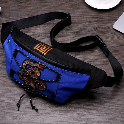 Wasit Bag Men Portable Large Capacity Chest Bag Shoulder Bag Outdoor Sports Shoulder Bag