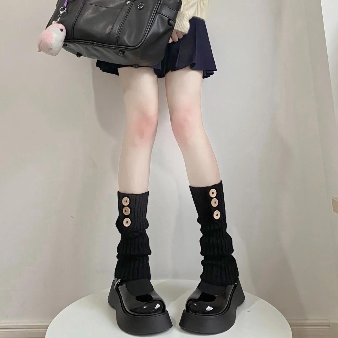 Autumn and Winter Warm Needlery Stockings Set of Japanese JK Elephant Socks Lovelita Lace Butter Stacks Small Leg Socks