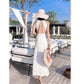 Women Summer Dress Sleeveless Off Shoulder Dress Maxi Long Causal Party Beach Boho Hollowed Dresses