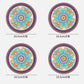 1/2/4pcs Mandala Pattern Creative Silicone Coaster Household Anti-scalding Mat Coffee Drink Coaster