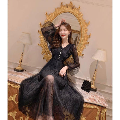 Skirt Women Long Sleeve Lace Fairy Skirt Skirt Dress Skirt Skirt
