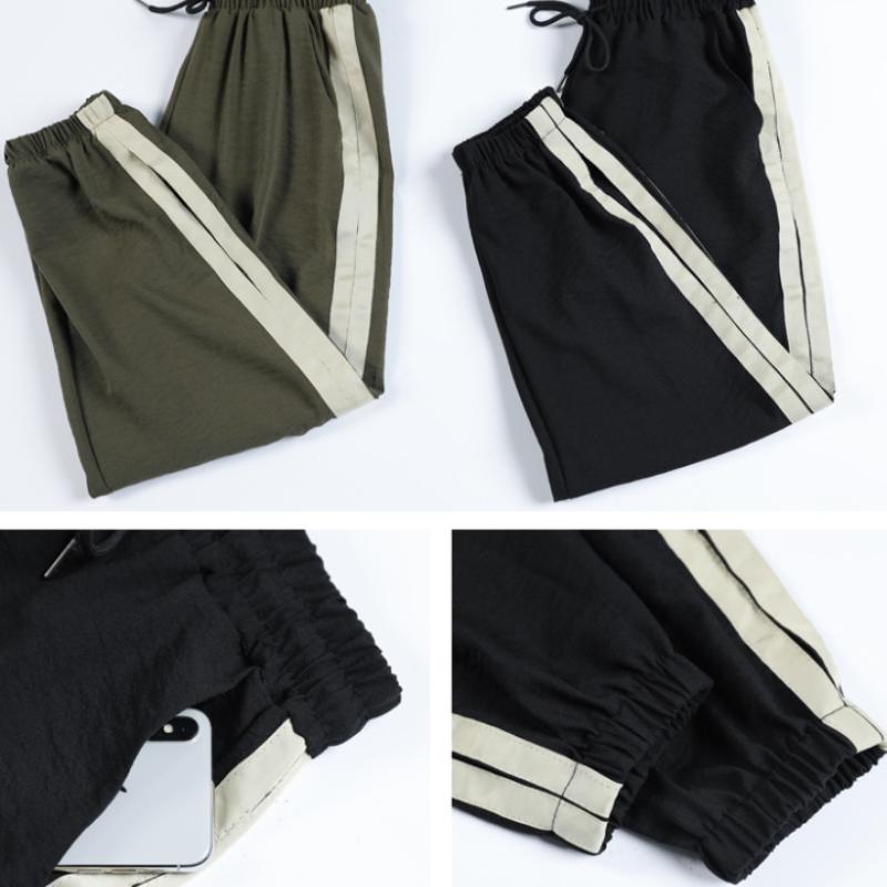Thin Korean Style Summer Ice Silk Cotton Linen Sweatpants Women Women's Loose Nine-point Bloomers Harem Pants Casual Pants