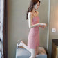 Women Slip Dress Summer Plaid Spaghetti Strap Pdress Sleeveless Sexy Backless Short Dress
