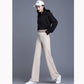 High Waist Slim Casual Pants Women's Korean Loose Spring and Autumn Wide Leg Pants Drop Feeling Straight Tube Micro Flared Trousers