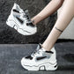 Korean Version All-match High-heeled Female Daddy Shoes Casual Super Fire Thick-soled Increased Sneakers