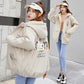 Winter Plus Velvet Thick Casual Cotton Clothes Loose Korean Style Short Jacket Hooded All-match Female Parkas