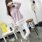 Autumn Winter  Sweater Women's Pullover Sweet Wood Ears Student Short Clothes Fresh Knitted Bottoming Sweater