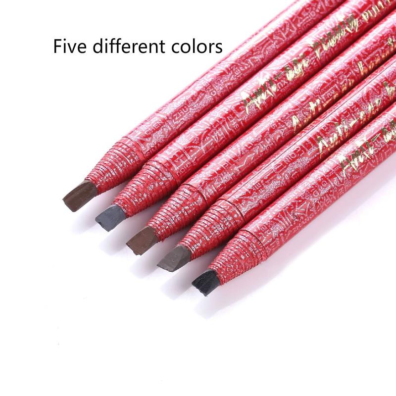 Eye shadow eyebrow pencil eyeliner set non-marking easy to color hard refill] Pull eyebrow pencil