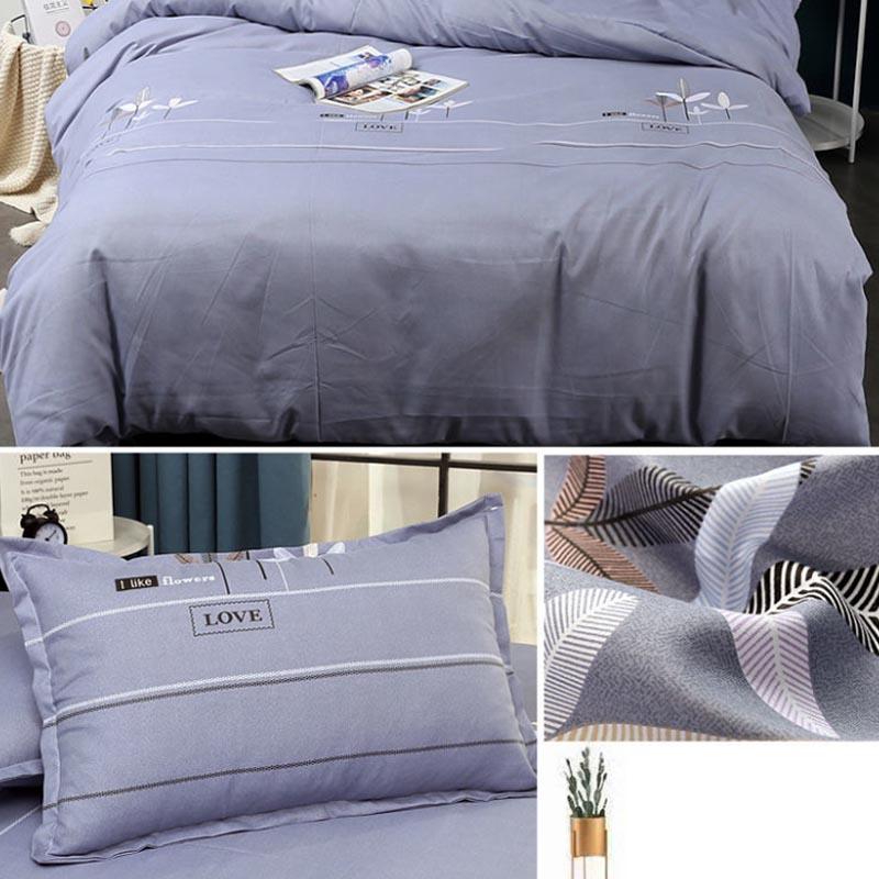 Cotton Four-piece Suit Skin Grinding Bedding Is Single Bed Single Pillow Set of Home Bedding Simple Wind