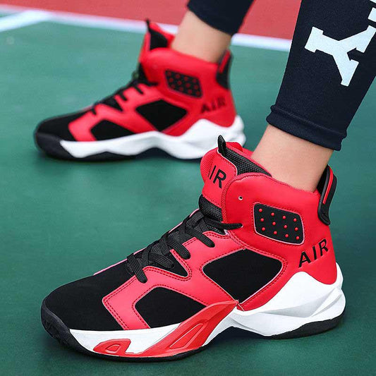38-44 Men Mesh Sneakers Wear-resistant Basketball Shoes Deodorant Comfortable High-top Running Shoes