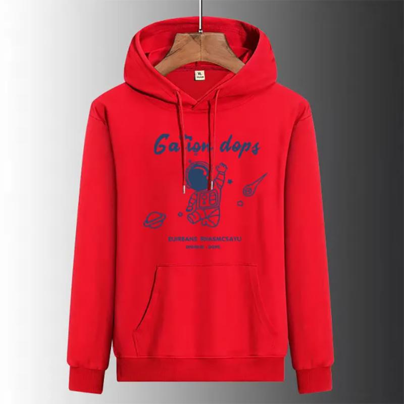Fleece Hooded Sweater Men Trendy Handsome Loose Warm Men's Fashion Sweatshirts Men Outwear
