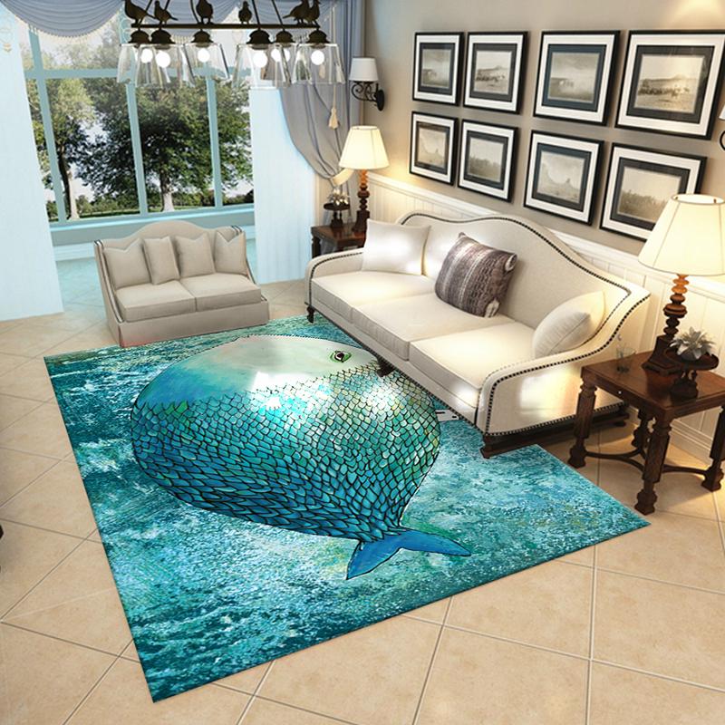 Modern Abstract Ink and Wash Painting Bedroom Living Room Parlor Area Rug Carpet Footmat